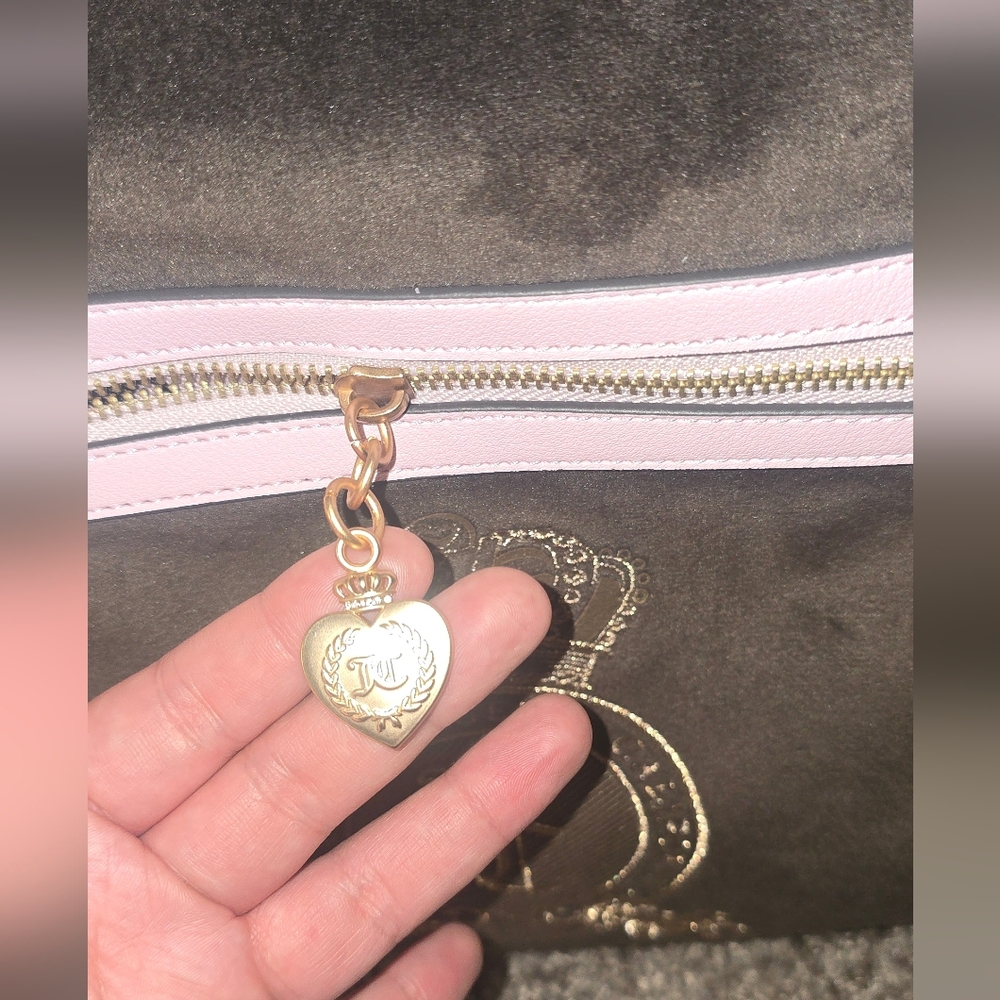 Juicy Couture Chocolate Classic Juicy Lover Weekender Duffle Bag - Picture 5 of 7